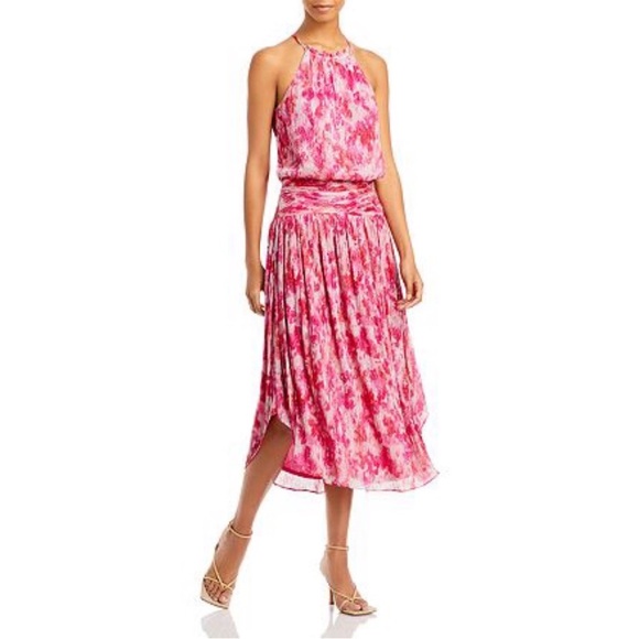 Ramy Brook Printed Alexa Metallic Knit Midi Dress - Picture 2 of 10